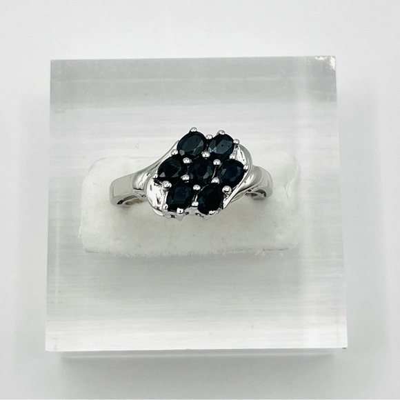 1.40 CT Natural Sapphire Sterling Silver Ring - Picture 1 of 6